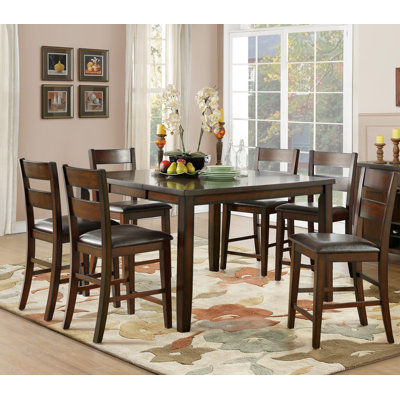 Delmetric 7-pcs Counter Height Table Set