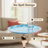 Modern Metal Round Tray Side Table With Pedestal Base-1341089574