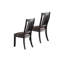 Chaises d'appoint rembourrées en tissu café foncé