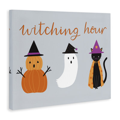Cute Halloween Witching Hour Canvas, design by Sazerelli Designs