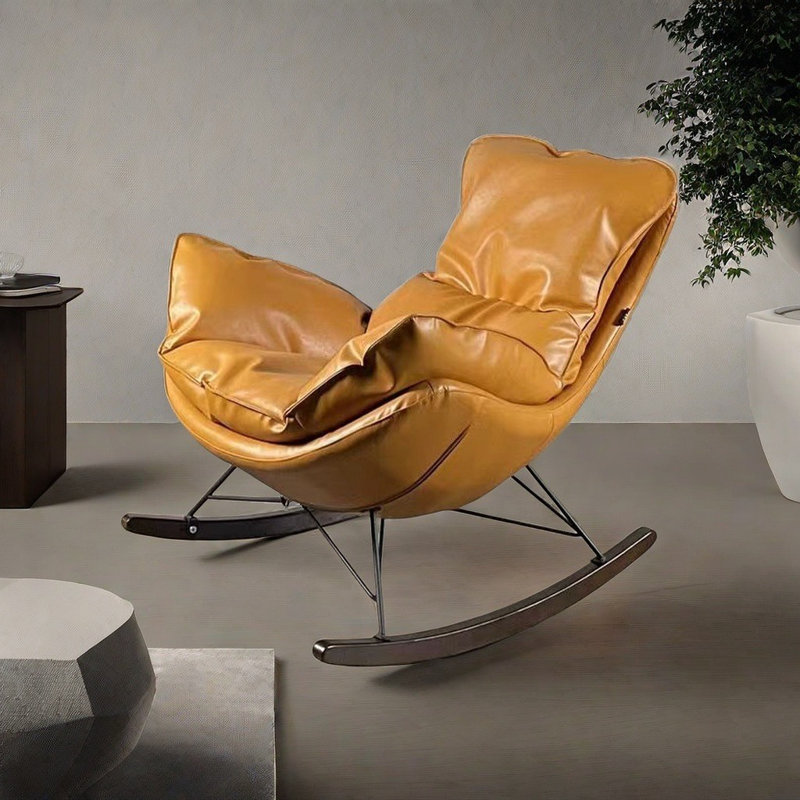 Chaise berçante simple de style italien, Orange