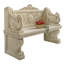 Banc d'extérieur néoclassique en résine Swan