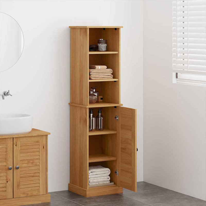 Frame Mounted Bathroom Cabinet, Brown