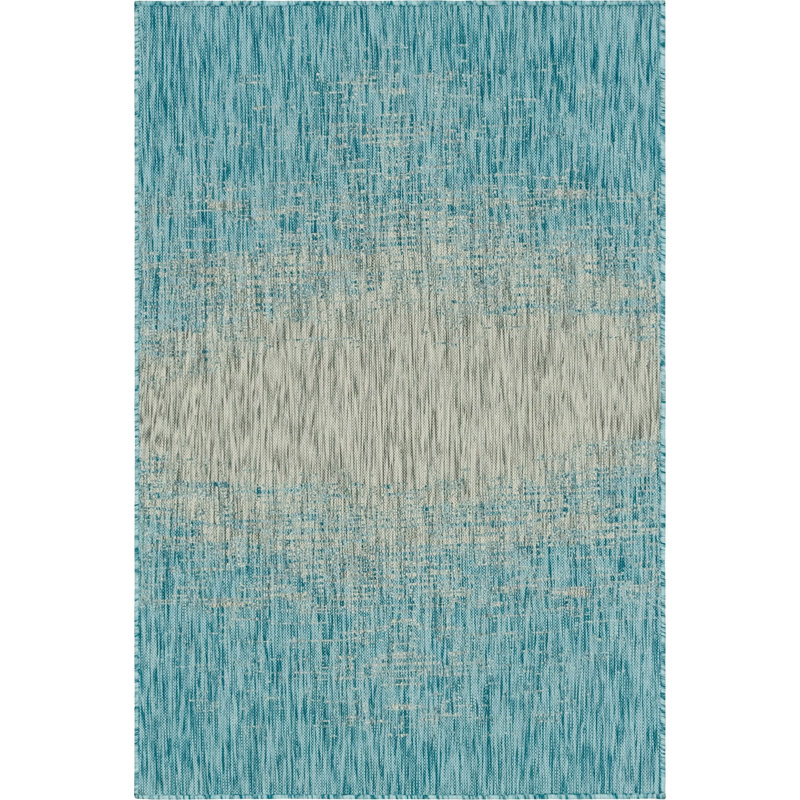 Tapis d'extérieur Iris couleur océan, Rectangle 4 pi x 6 pi