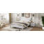 Taille de lit plateforme en bois, lit plateforme de style rétro avec support en lattes de bois-418716447-418716441