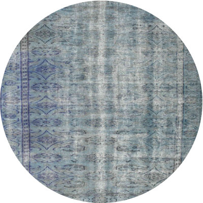 Tapis gris/bleu zone contemporaine