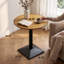 Table de salle à manger ronde en bambou pour 2 personnes - Table de bistro compacte de 67 cm avec pied en métal noir