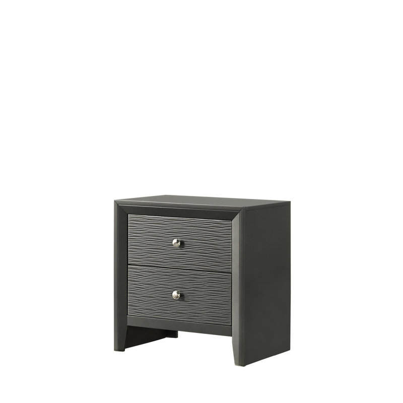 2 tables de chevet contemporaines élégantes avec poignées rondes et finition en métal pour le décor de la chambre à coucher, l 16,5 po de largeur, 23,7 po de hauteur avec des poignées, dimensions de 22,3 po x