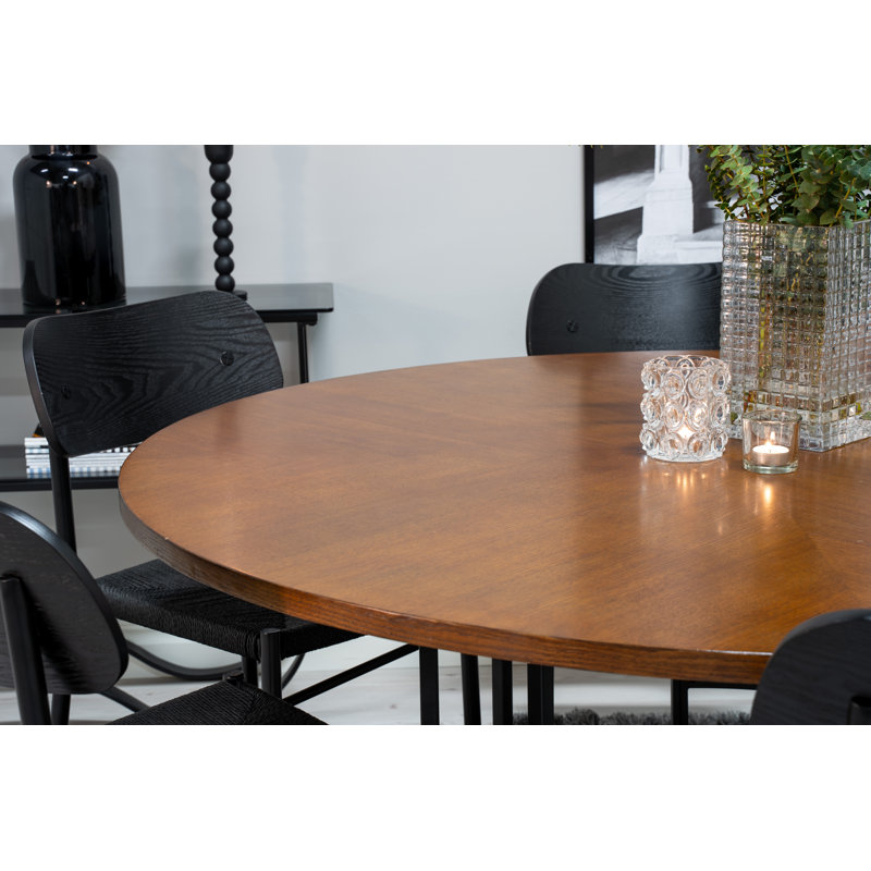 Segura Dining Set, Brown, Black
