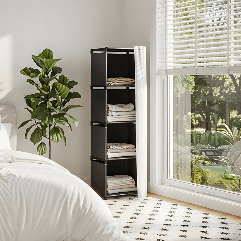 40cm Portable Wardrobe, Black
