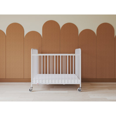 Stowaway Metal Folding Crib with Mattress