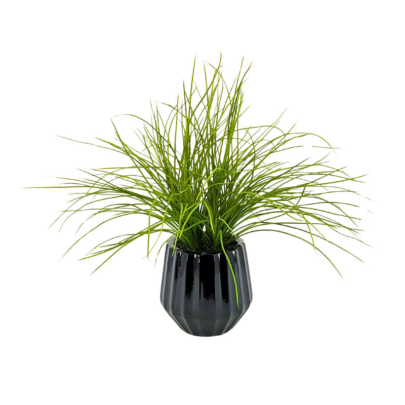 Fausse herbe 21 po en céramique prisme noire