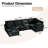 6 - Piece Reversible Modular Corner Sectional with Removable Ottoman-1711400899