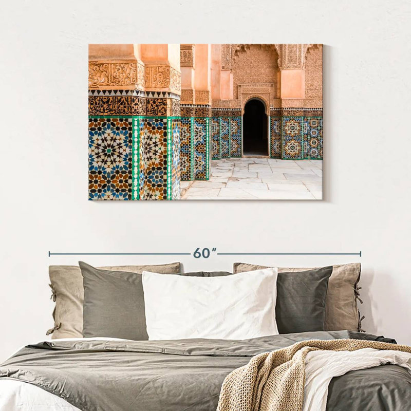 Marchelle, mosaïques de cour marocaine, H 30 po x l 45 po