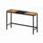 Design Kitchen Dining Table, Pub Table, Long Dining Table Set with 3 Stools, Convenient Hanging Stool Design, Natural+Black