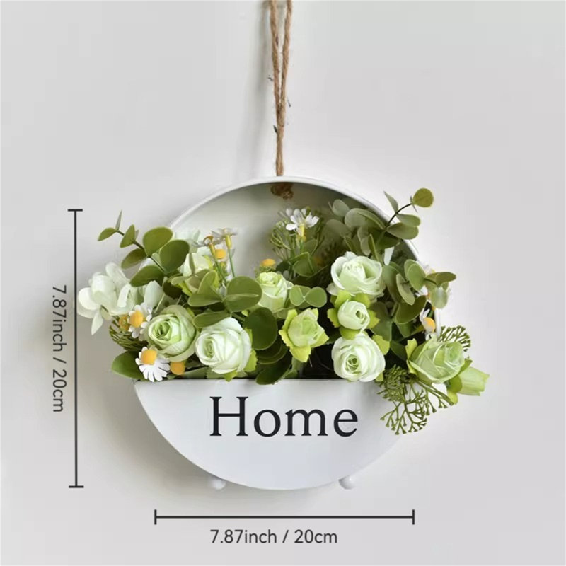 Couronne de linteau artificielle à fleurs séchées