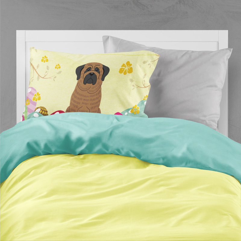 Taie d’oreiller œufs de pâques, Mastiff bringé