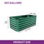 Galvanised Metal Raised Garden Bed With Support Rod & Gloves-1002435589-1002435590