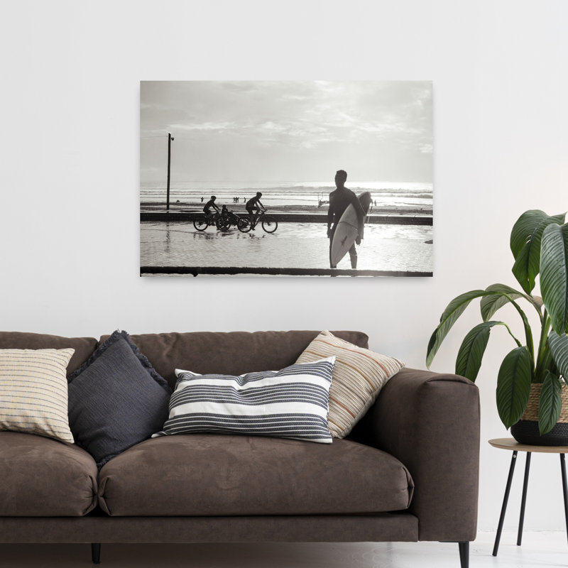 Art contemporain, art mural plage contemporaine, H 32 po x l 48 po