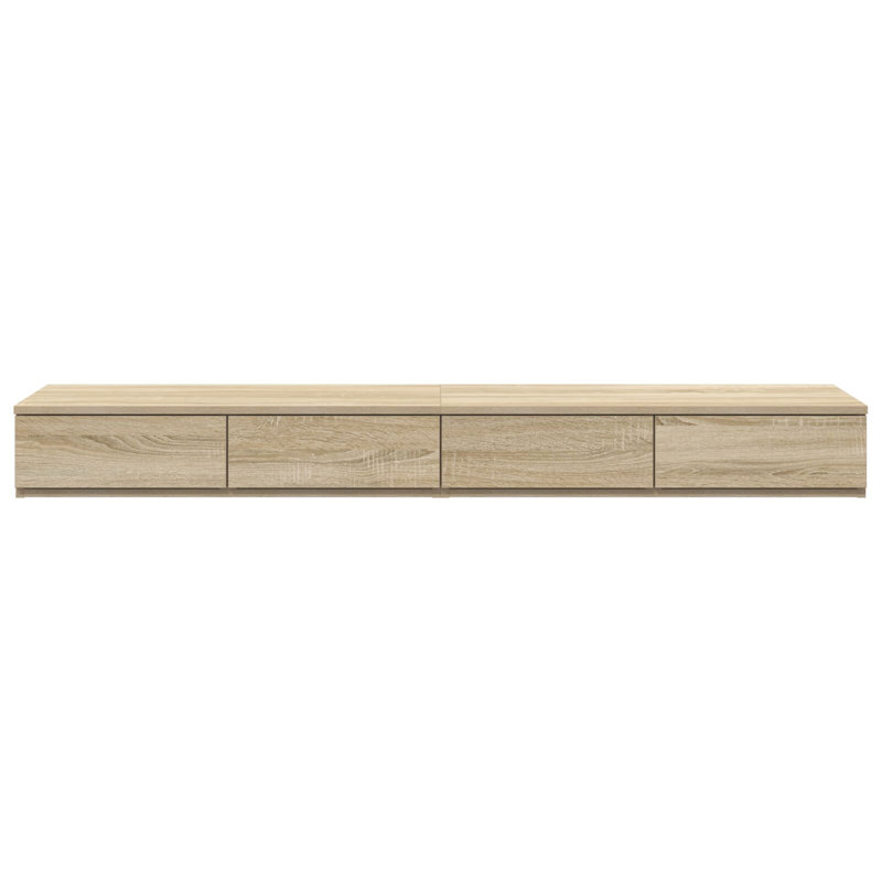 Underbed Storage Drawers, 16.5 H x 160 L x 36.5 W cm, Sonoma Oak