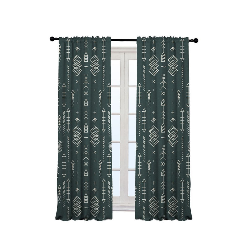 Anjelita Blackout Curtain Single Panel, 140cm Width x 325cm Drop, Pine
