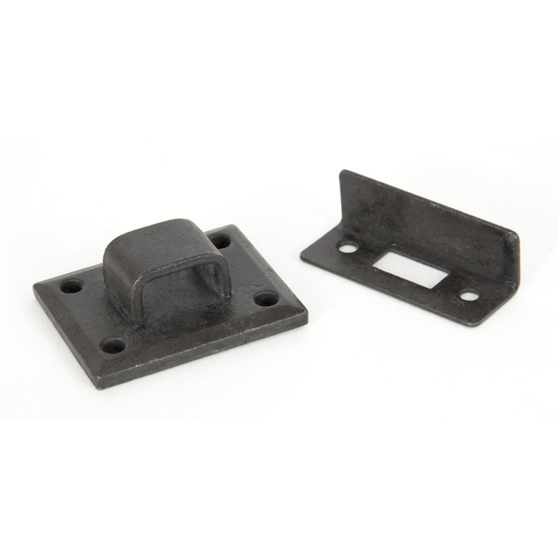 French Pewter Door Bolt, 39.4cm H x 4.7cm W x 7.2cm D, Beeswax
