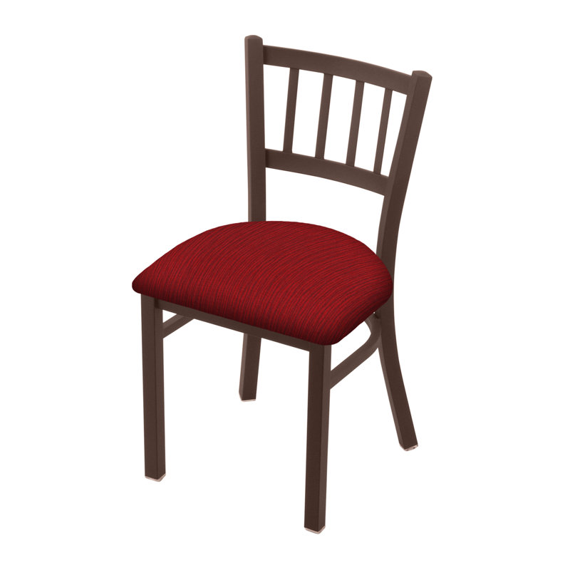 Chaise Contessa 610, Bronze, Tissu graphique coquelicot