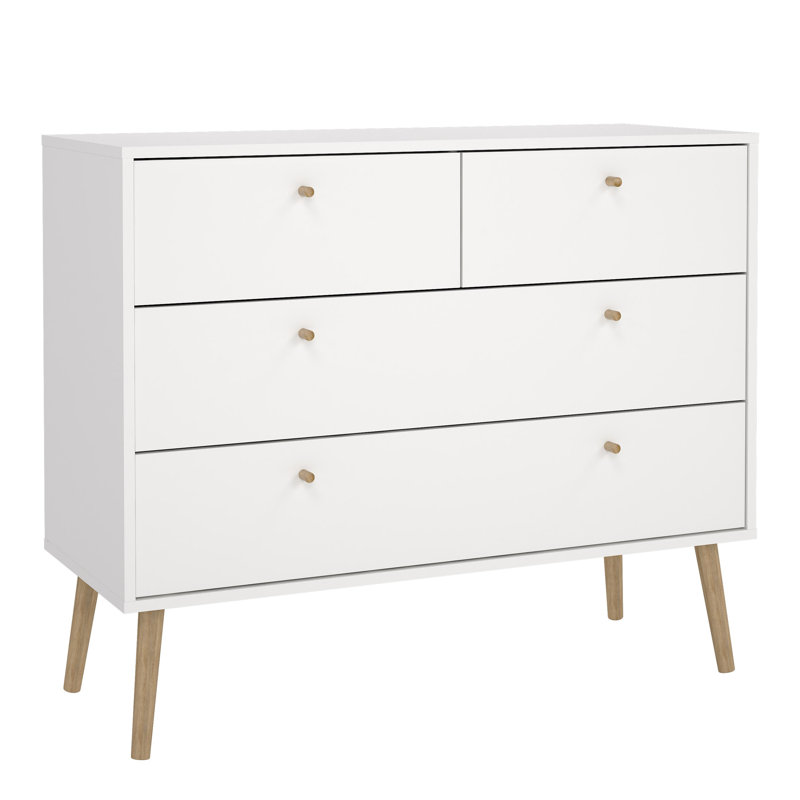 Bakersville 98.7cm W 4 - Drawer Chest of Drawers, White