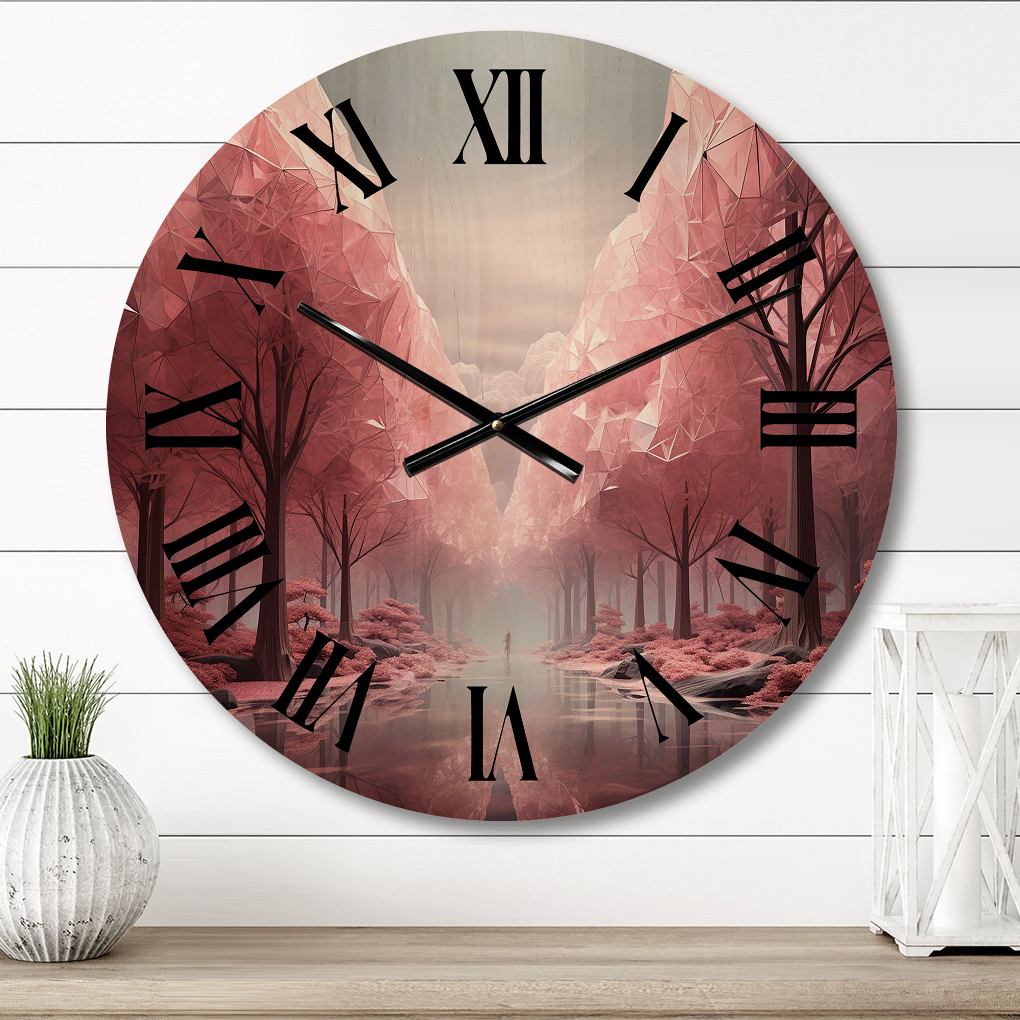 Bless international Riveria Solid Wood Wall Clock - Wayfair Canada