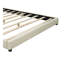 Lit plateforme tapissier grand et simple TG, lit mère et enfant, similicuir, beige