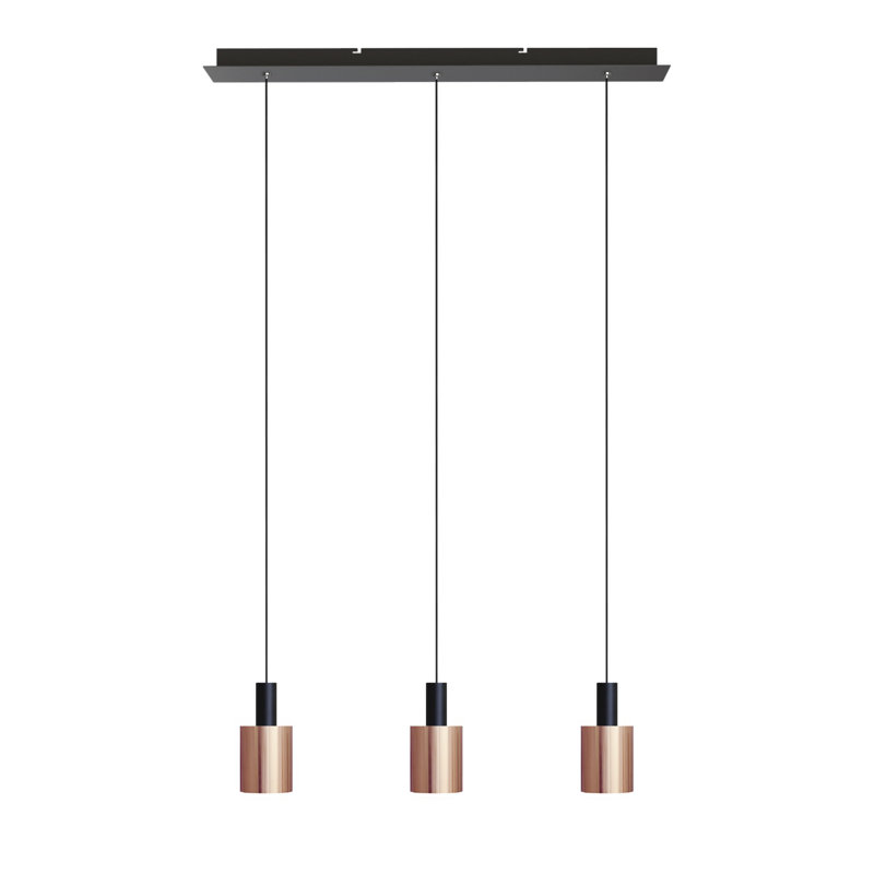 Essoura 3 - Light Kitchen Island Pendant, Black/Copper