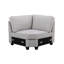 Canapé modulaire en L gris clair de 8 po avec repose-pieds et repose-pieds Leo-225746800-225746802