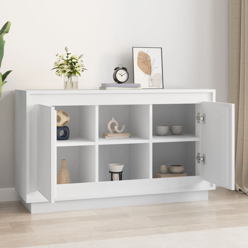 Lissi Sideboard 102x35x60 cm Engineered Wood, White