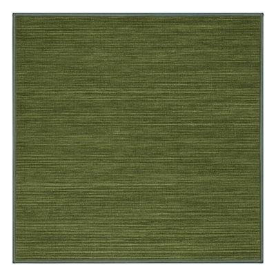 Machine Washable Solid Green Area Rug