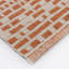 Tapis orange / beige en coton tissé à la main-50110968