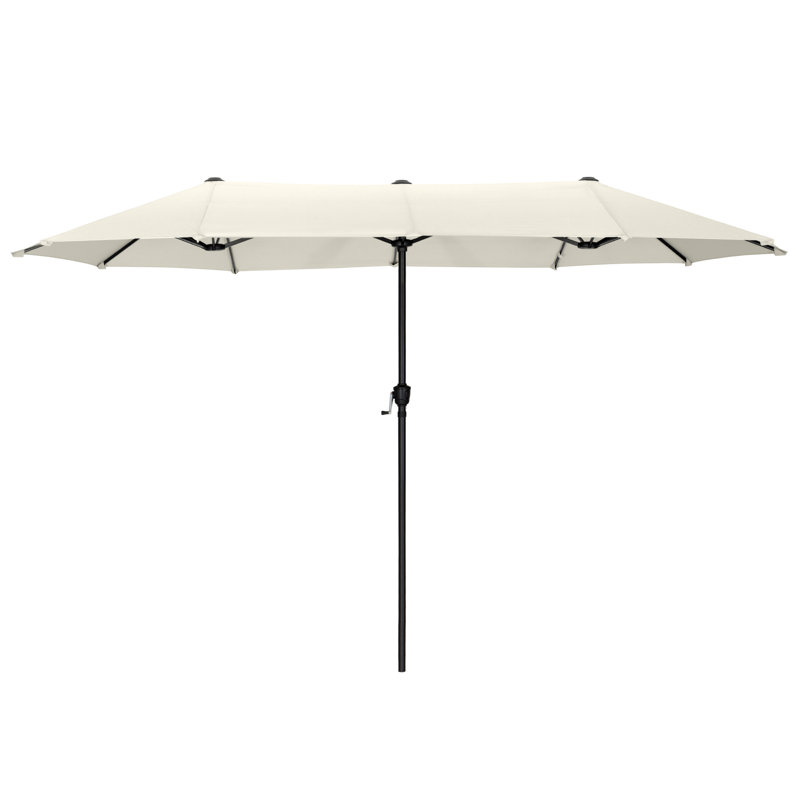 396.2cm X 198.1cm Rectangular Market Parasol, Ivory