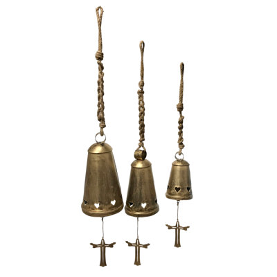 Ensemble de 3 clochettes San paulo en or bruni