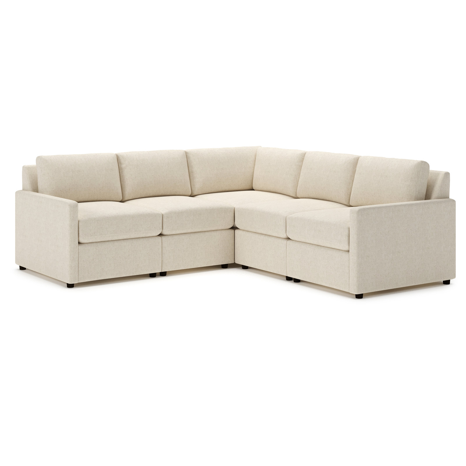 Damari Sectional, John Sepia Performance Linen Blend