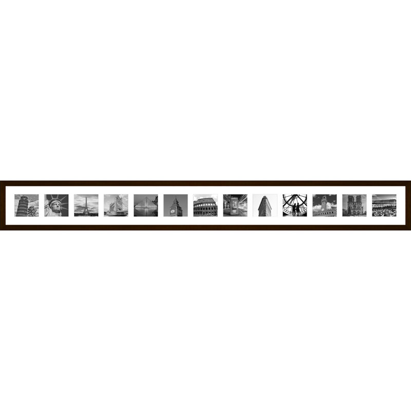 Lamisha Wood Picture Frame with Mat, Dark Brown