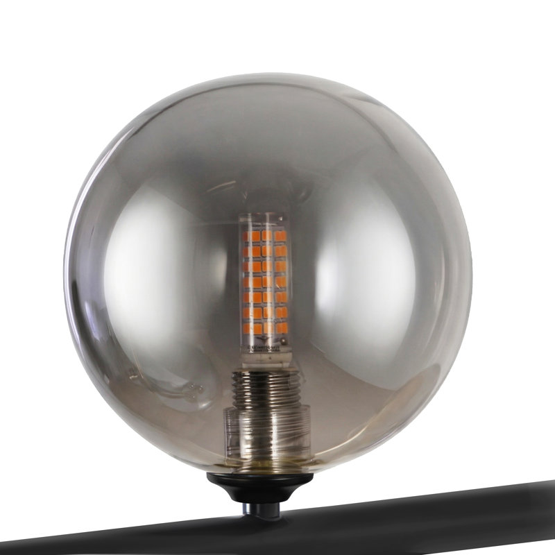 Lustre à 12 lumières à intensité variable avec lustre moderne