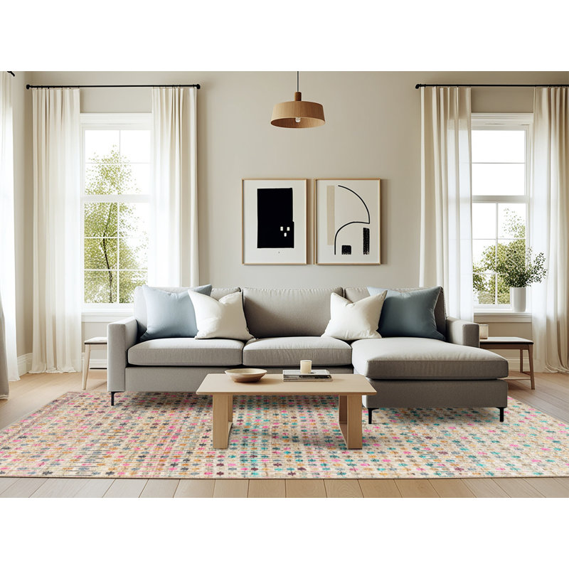 Abstract Indoor Rug, Rectangle 6' x 9'