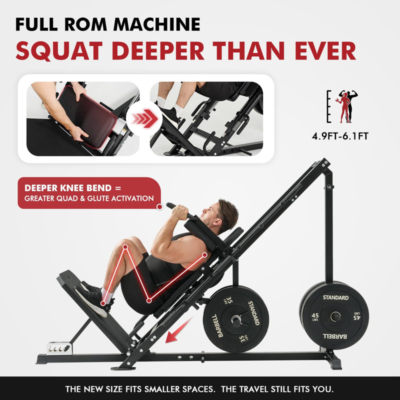 Machine à squat Mikolo, presse linéaire et paliers à 3 angles pour la salle de gym à domicile