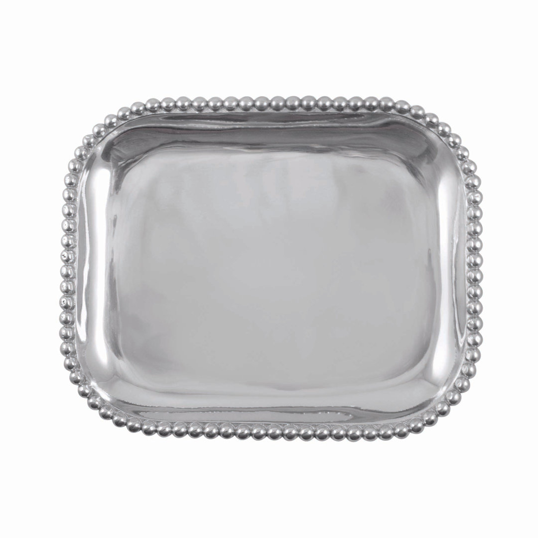 Mariposa String Of Pearls Aluminum Platter Mariposa