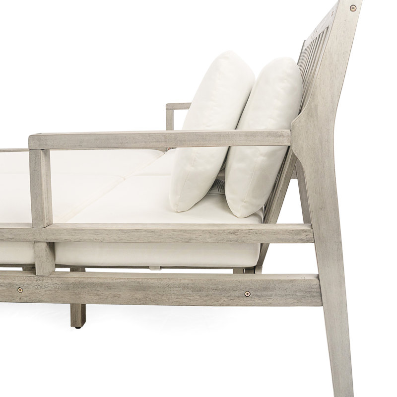 Lit de jour extérieur gris et beige