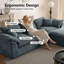 Canapé modulaire en forme de L de 109 po avec siège à dossier profond en forme de L avec repose-pieds mobile de 109 po et canapé compressible surdimensionné pour le salon-1128505353