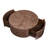 Burl Wood Rotating Coffee Table With 2 Drawers(Only Including Coffee Table)