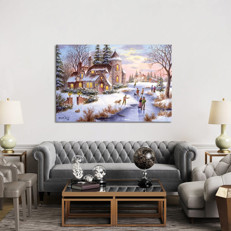 Winter’s Joy by Dennis Lewan - Wrapped Canvas Painting, 152.5 cm H x 101.5 cm W
