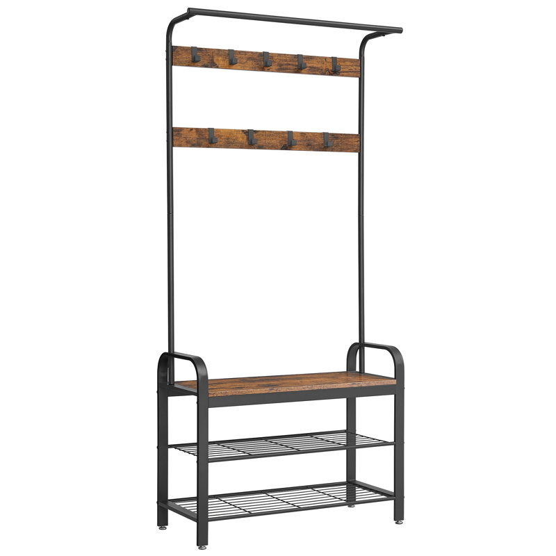 Ahnalise Hall Tree 84cm Wide with Bench and Shoe Storage