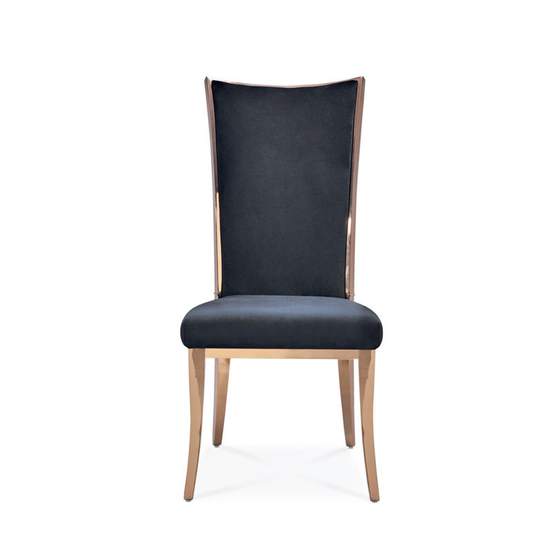 Chaise Massimo, Velours noir