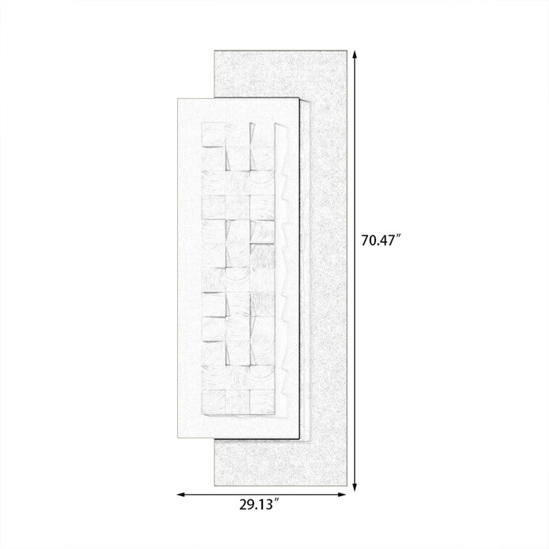 Décoration murale moderne en bois massif 3D et grès